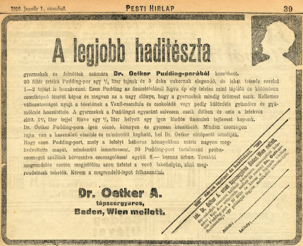 Dr Oetker pr cikk 1916